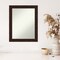 Amanti Art Non-Beveled Wall Mirror, William Mottled Bronze Narrow Frame